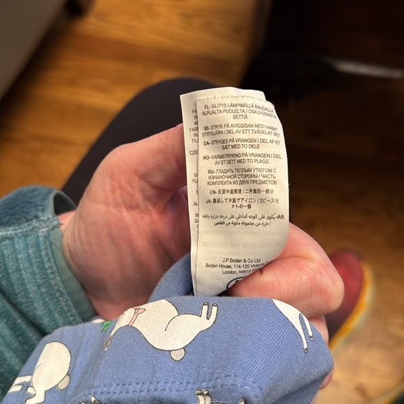 Baby Boden blue leggings with rabbit print size 6-12M - Picture 4 of 4